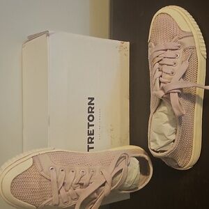 Tretorn Lavender Mesh Canvas Sneakers Casual Low-Top